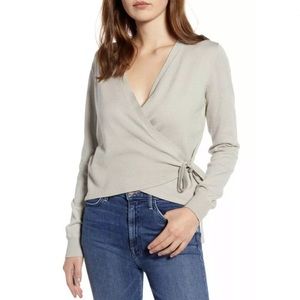 Ceny Wrap Gray Knit Sweater 2XL ($54)